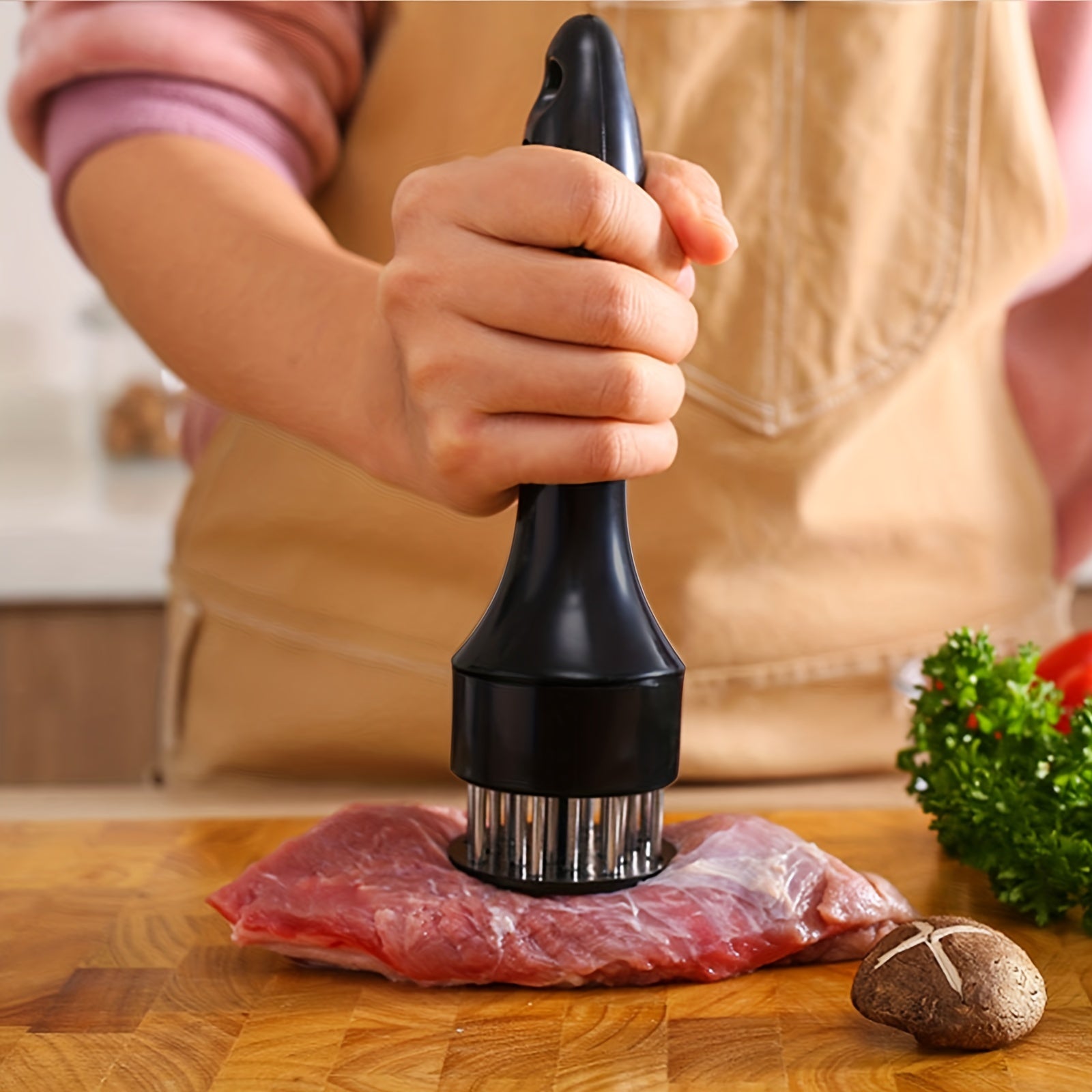 Meat Tenderizer Hammer, Stainless Steel Steak Needle, Tendon Breaker for Household Use