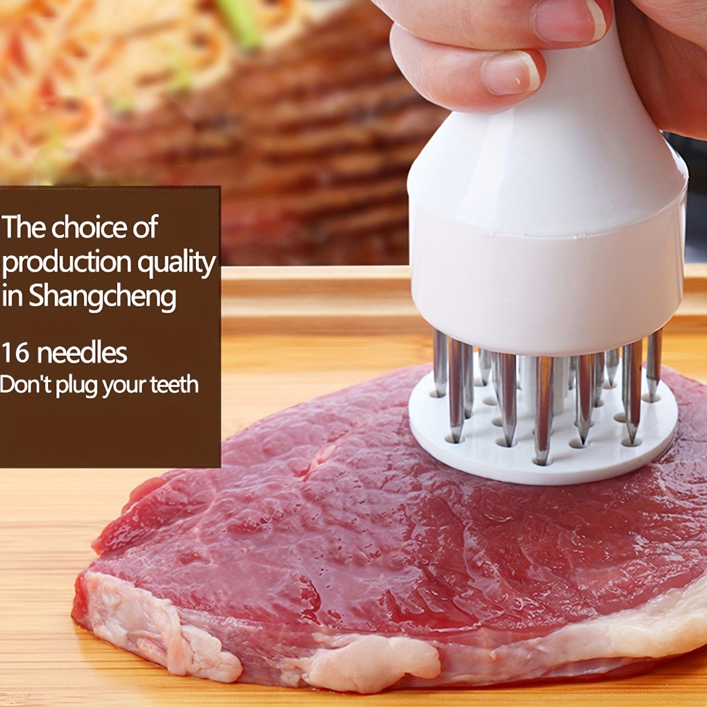 Meat Tenderizer Hammer, Stainless Steel Steak Needle, Tendon Breaker for Household Use