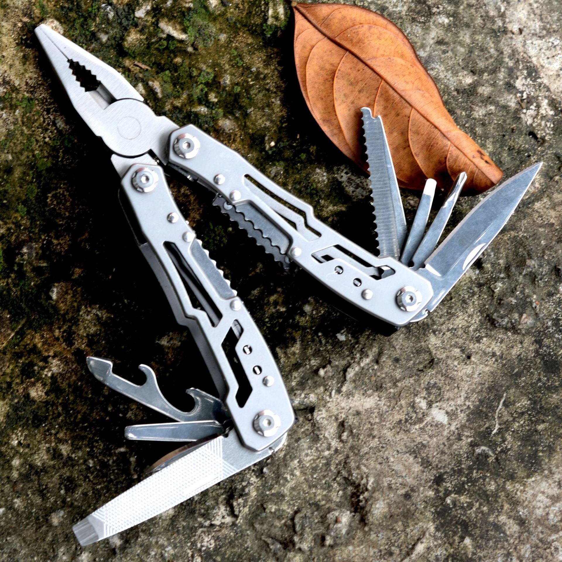 Outdoor Camping Knife Multifunction Pocket Pliers Tool Set Survival Scissors Foldable Saw Screwdriv 3