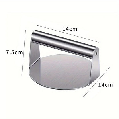 Circular Meat Press Mold for Deli Meats, Stainless Steel Smash Burger Press, Hamburger Patties Meat Masher for Kitchen