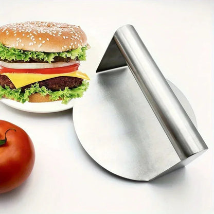 Circular Meat Press Mold for Deli Meats, Stainless Steel Smash Burger Press, Hamburger Patties Meat Masher for Kitchen