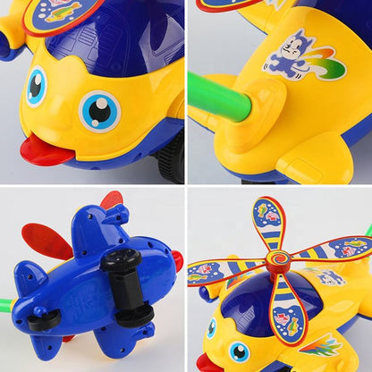 Toddler Toy Plane Car Baby Walker Toy Hand Push Walking Toy For Kids Children Boys Girls Outdoor 3