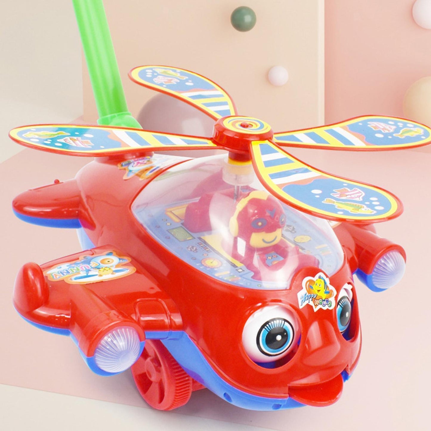 Toddler Toy Plane Car Baby Walker Toy Hand Push Walking Toy For Kids Children Boys Girls Outdoor 7