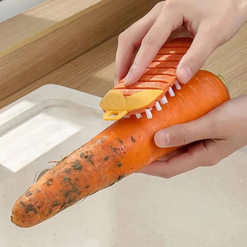 Flexible Multi Functional Cleaning Brush for Vegetables and Fruits, Household Kitchen Brush, Fruit Cleaning Tool