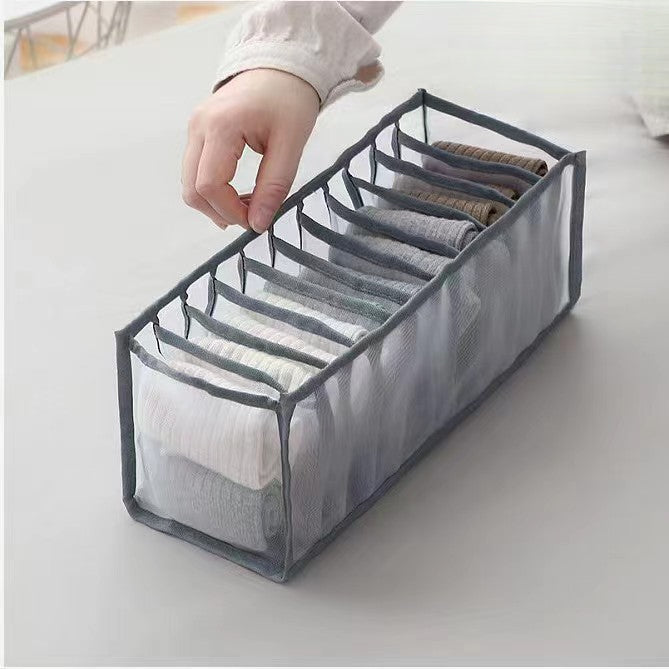 Compartments Underwear Storage Box Drawer Style Fabric Mesh Partition For Home Bra And Sock Cabinet 8