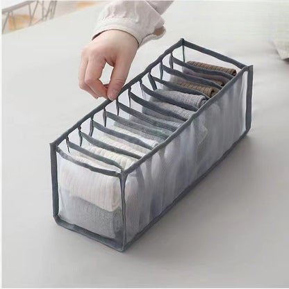 Compartments Underwear Storage Box Drawer Style Fabric Mesh Partition For Home Bra And Sock Cabinet 8