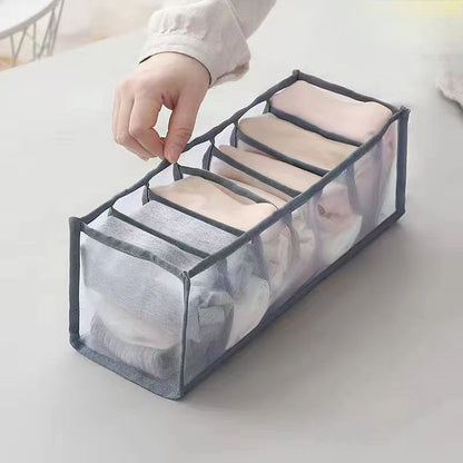 Compartments Underwear Storage Box Drawer Style Fabric Mesh Partition For Home Bra And Sock Cabinet 7