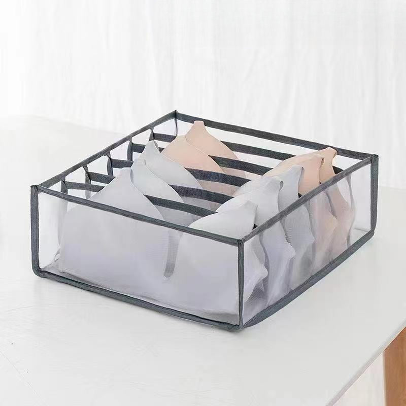 Compartments Underwear Storage Box Drawer Style Fabric Mesh Partition For Home Bra And Sock Cabinet 6