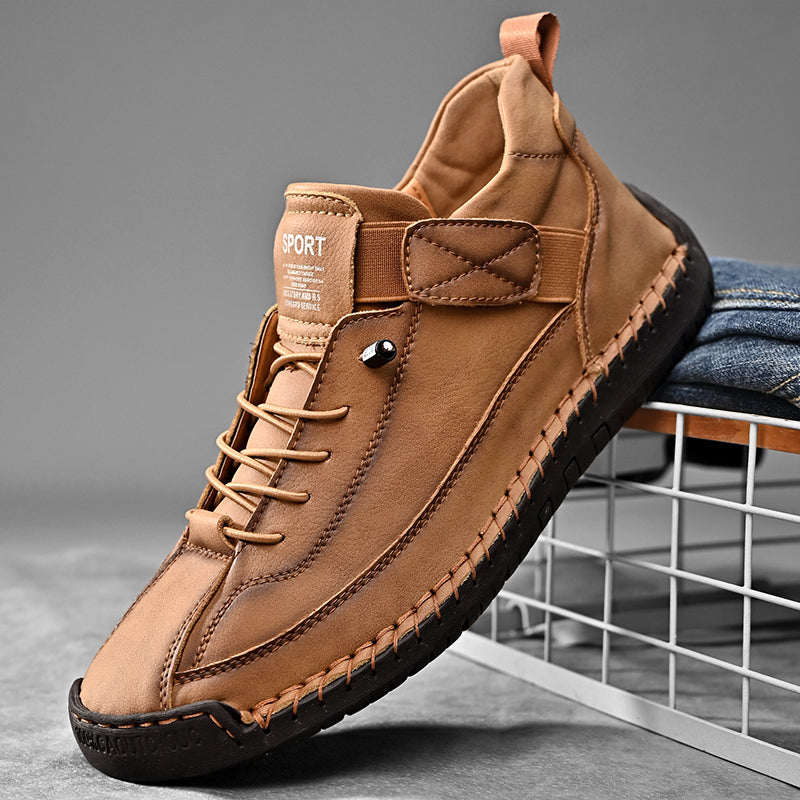 Casual Slip On Loafers, Handmade Leather Men Shoes, Breathable Leather Shoes, Fashion Moccasins, Men Flats, Tooling Shoe