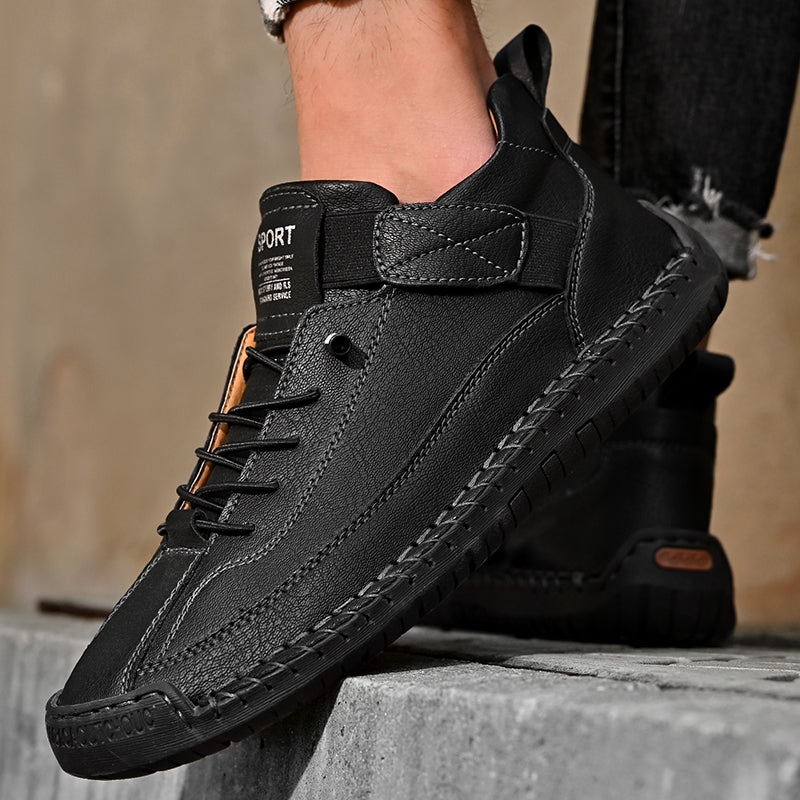 Casual Slip On Loafers, Handmade Leather Men Shoes, Breathable Leather Shoes, Fashion Moccasins, Men Flats, Tooling Shoe