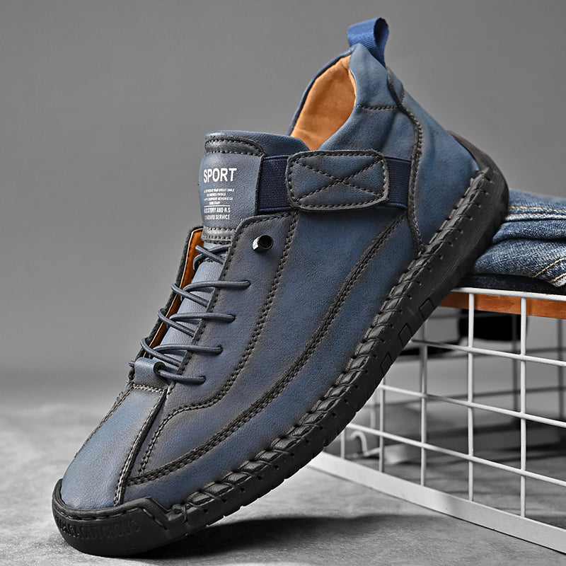 Casual Slip On Loafers, Handmade Leather Men Shoes, Breathable Leather Shoes, Fashion Moccasins, Men Flats, Tooling Shoe