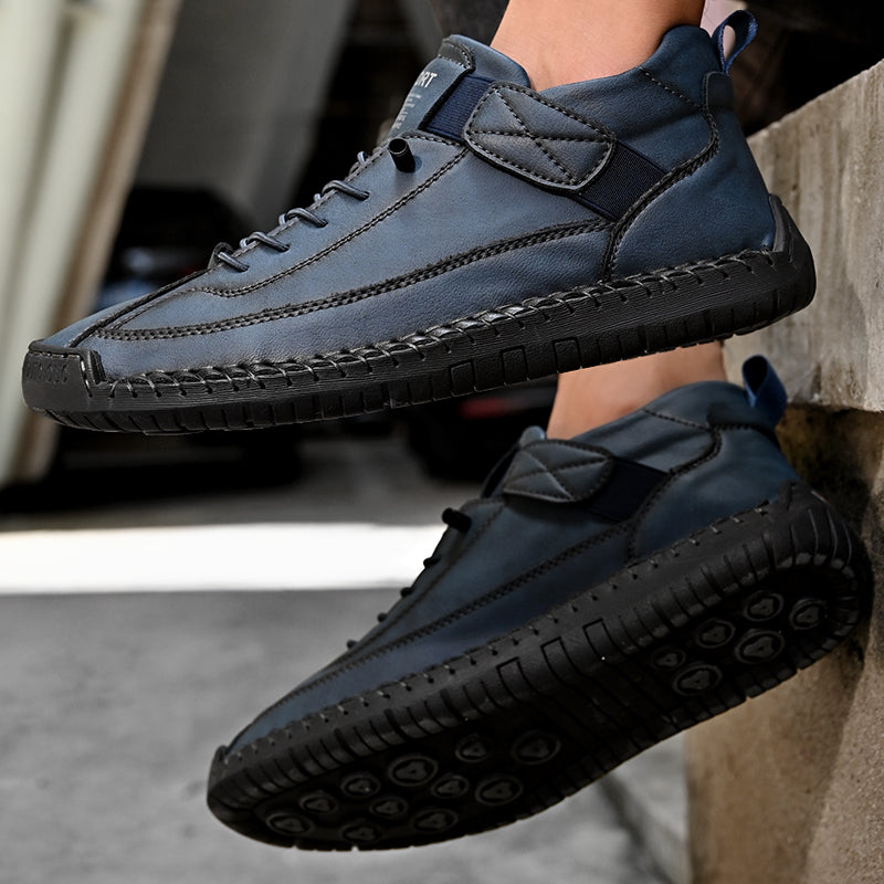 Casual Slip On Loafers, Handmade Leather Men Shoes, Breathable Leather Shoes, Fashion Moccasins, Men Flats, Tooling Shoe