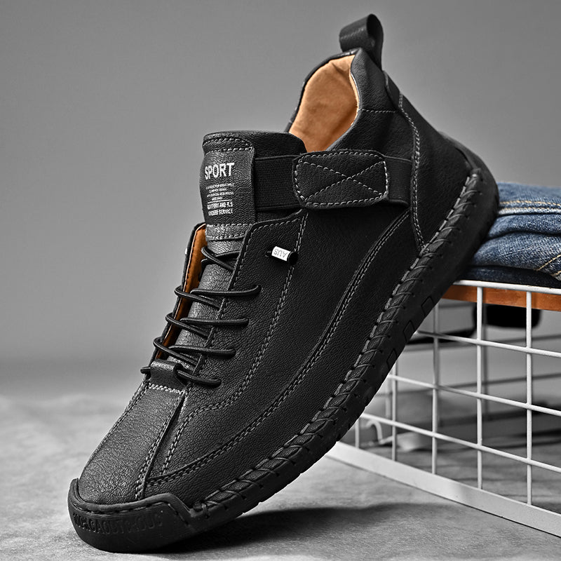 Casual Slip On Loafers, Handmade Leather Men Shoes, Breathable Leather Shoes, Fashion Moccasins, Men Flats, Tooling Shoe