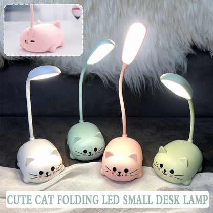 USB Charging Cute Pet Pig Night Light, Folding LED Table Lamp, Bedside Decor for Learning and Reading