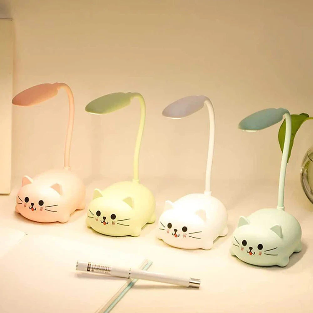 USB Charging Cute Pet Pig Night Light Folding LED Table Lamp Bedside Decor For Learning And Reading 1