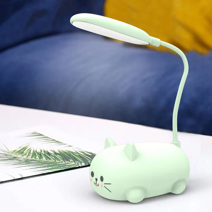USB Charging Cute Pet Pig Night Light Folding LED Table Lamp Bedside Decor For Learning And Reading 3