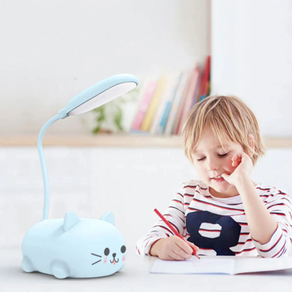 USB Charging Cute Pet Pig Night Light Folding LED Table Lamp Bedside Decor For Learning And Reading 4