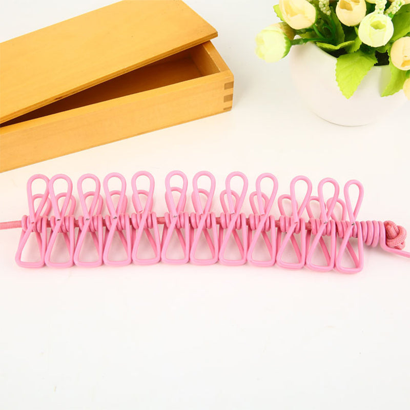 Portable Clothesline With Clips Retractable Laundry Dryer Outdoor Drying Rack For Clothes Cloth Han 1