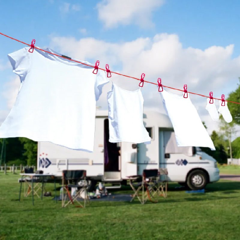 Portable Clothesline With Clips Retractable Laundry Dryer Outdoor Drying Rack For Clothes Cloth Han 5