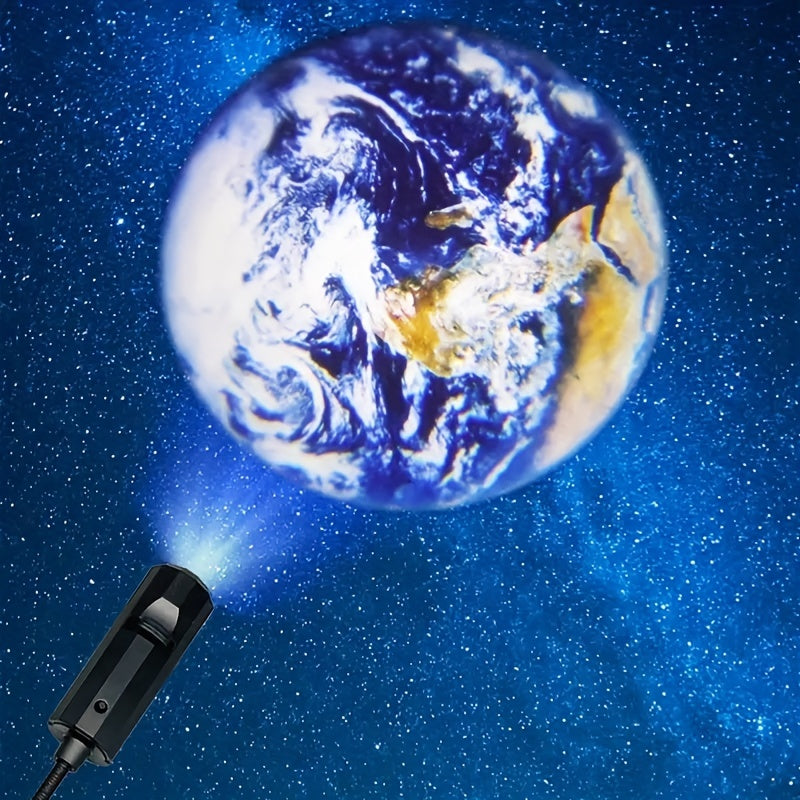 Projection Atmosphere Light, USB Ceiling Moon Earth for Home Decor