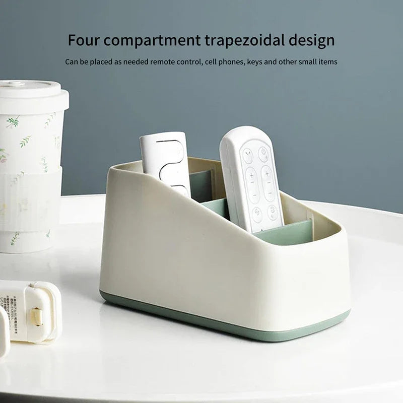 Remote Control Holder Trapezoidal Storage Box TV Remote Organizer Phone Stationery Organizer For Ho 1