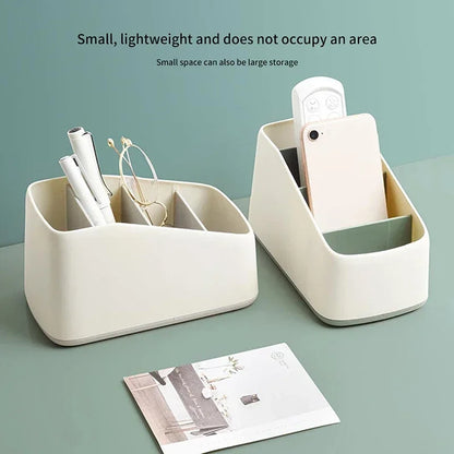 Remote Control Holder Trapezoidal Storage Box TV Remote Organizer Phone Stationery Organizer For Ho 2