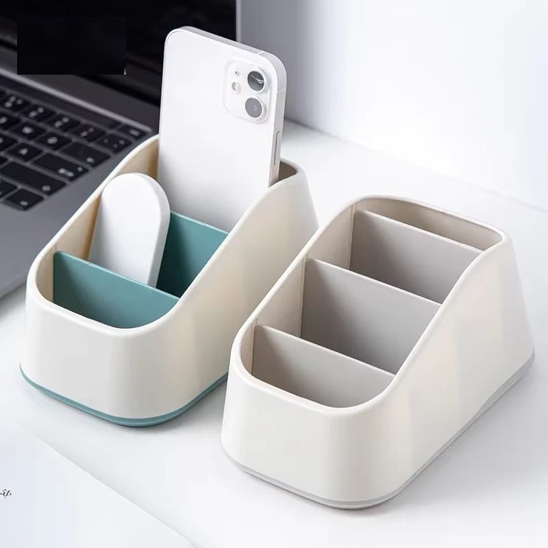 Remote Control Holder, Trapezoidal Storage Box, TV Remote Organizer, Phone Stationery Organizer for Hotel Supplies