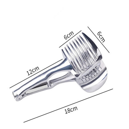 Stainless Steel Onion Holder Potato Tomato Slicer Kitchen Gadgets Vegetable Fruit Cutter Accessorie 5