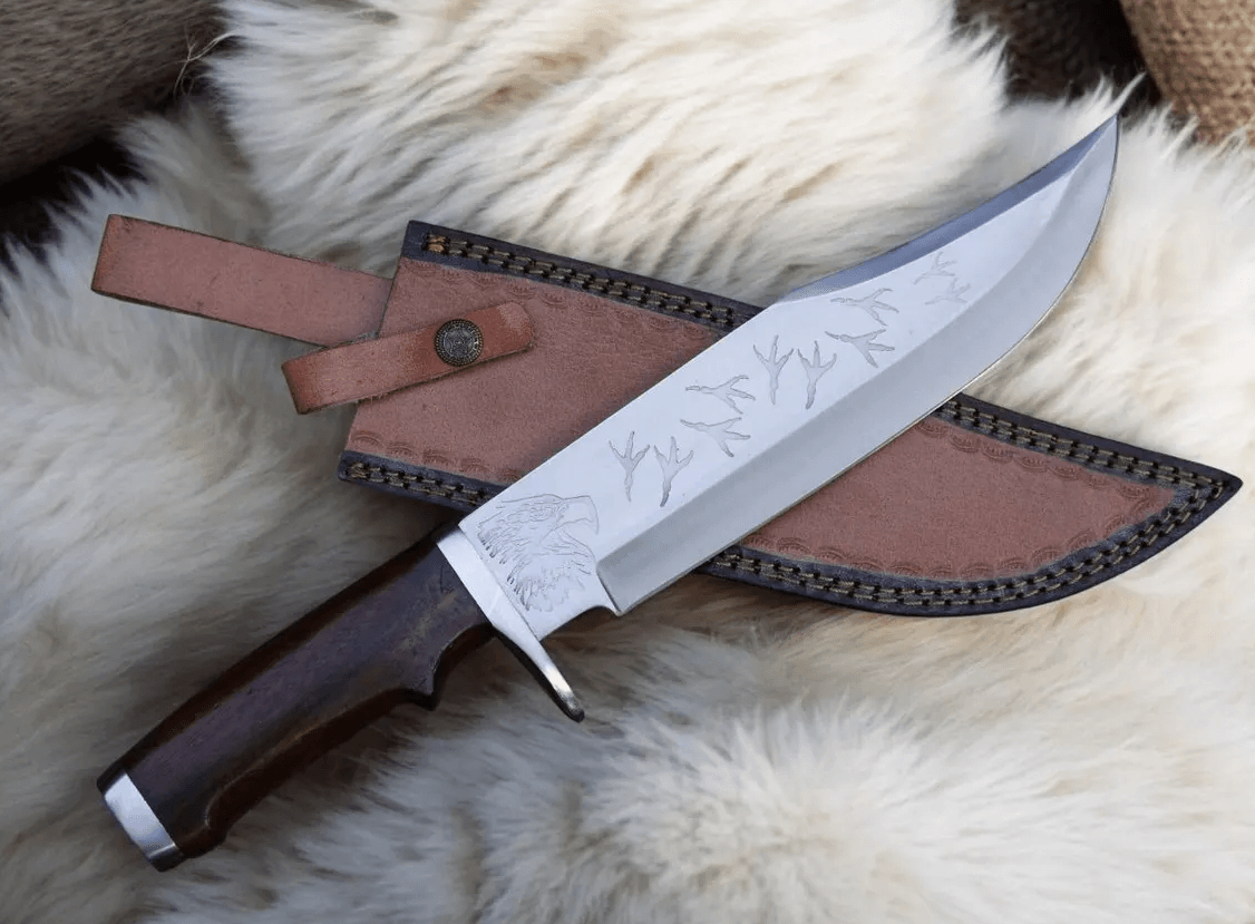 Buy Copper Damascus Hunting Bowie Knife