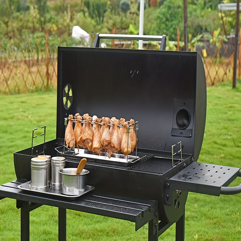 Stainless Steel BBQ Cooking Rack Non-Stick Barbecue Drumstick Grill Oven Roaster Stand