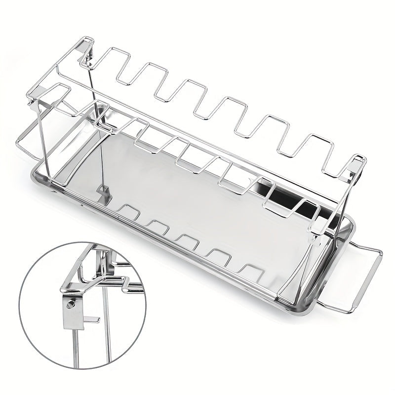 Stainless Steel BBQ Cooking Rack Non-Stick Barbecue Drumstick Grill Oven Roaster Stand