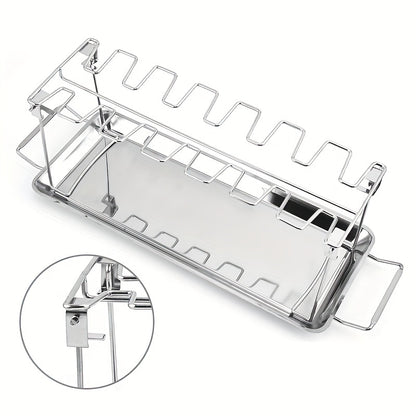 Stainless Steel BBQ Cooking Rack Non-Stick Barbecue Drumstick Grill Oven Roaster Stand