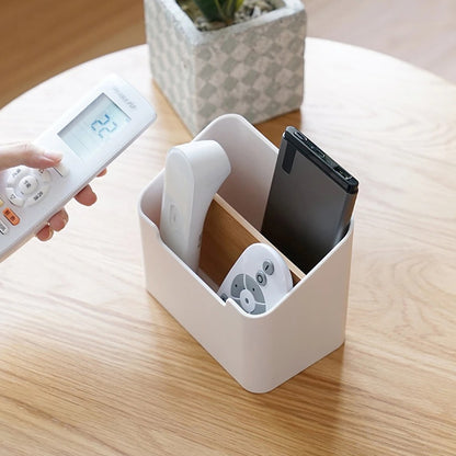 Multi Functional Desktop Bamboo And Wood Compartment Storage Box Detachable Wood Partitions Space S 4