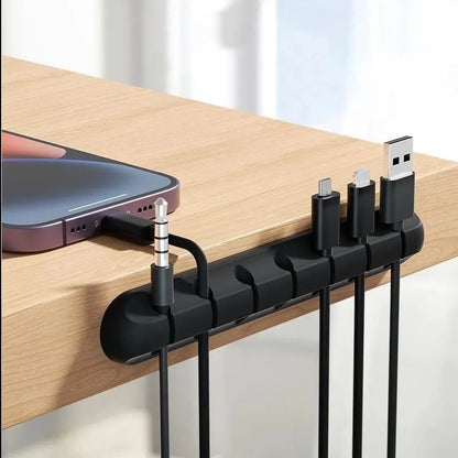 SelfAdhesive Cord Manager For Power Cords Mouse Headset And Data Cables Silicone Desktop Cable Orga 3