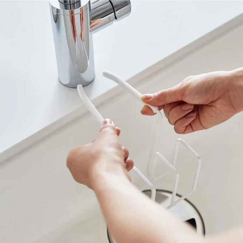 Household Kitchen Faucet Drain Rack Steel Wire Ball Sponge Storage Rack, Cleaning Brush Storage Sink Hanging Basket Rack