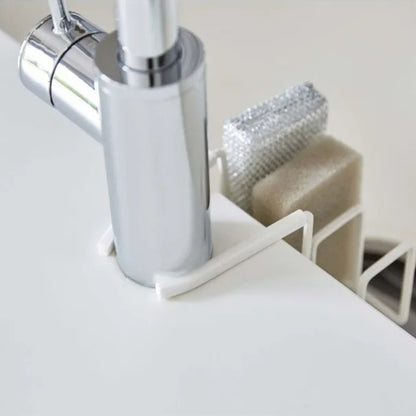 Household Kitchen Faucet Drain Rack Steel Wire Ball Sponge Storage Rack, Cleaning Brush Storage Sink Hanging Basket Rack