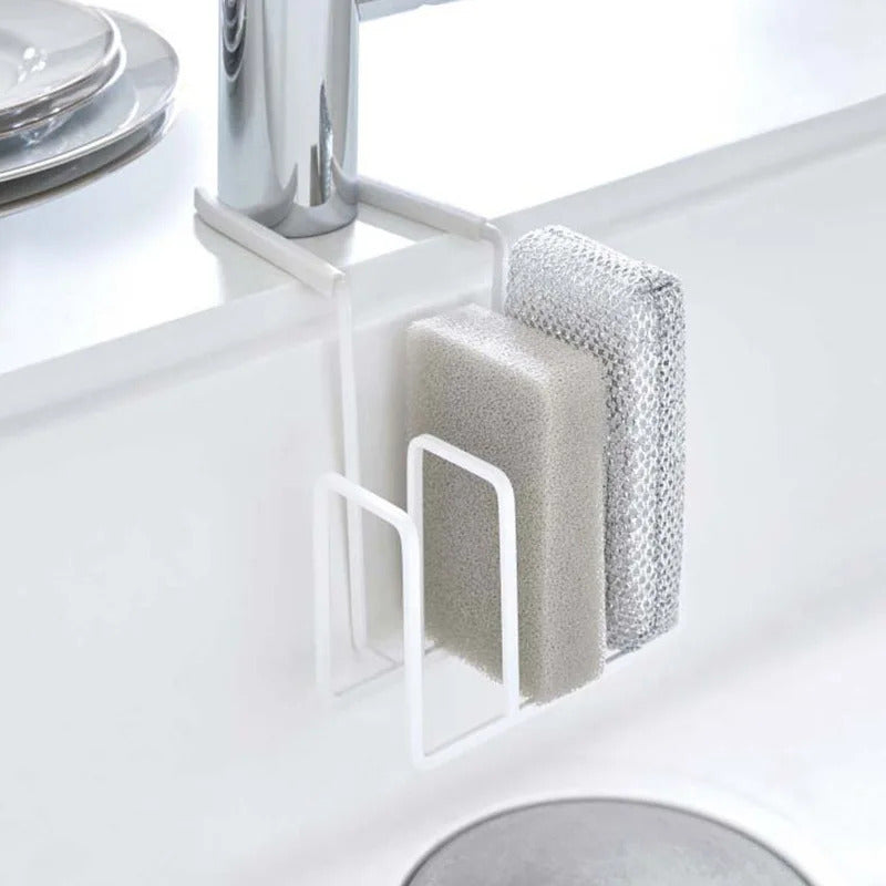 Household Kitchen Faucet Drain Rack Steel Wire Ball Sponge Storage Rack, Cleaning Brush Storage Sink Hanging Basket Rack