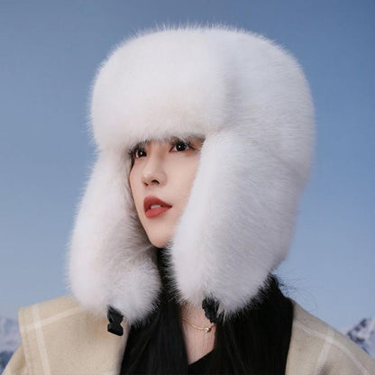 Windproof Warm Earmuffs Faux Fur Bomber Hat For Men And Women Thickened Russian Earflap Protection  3