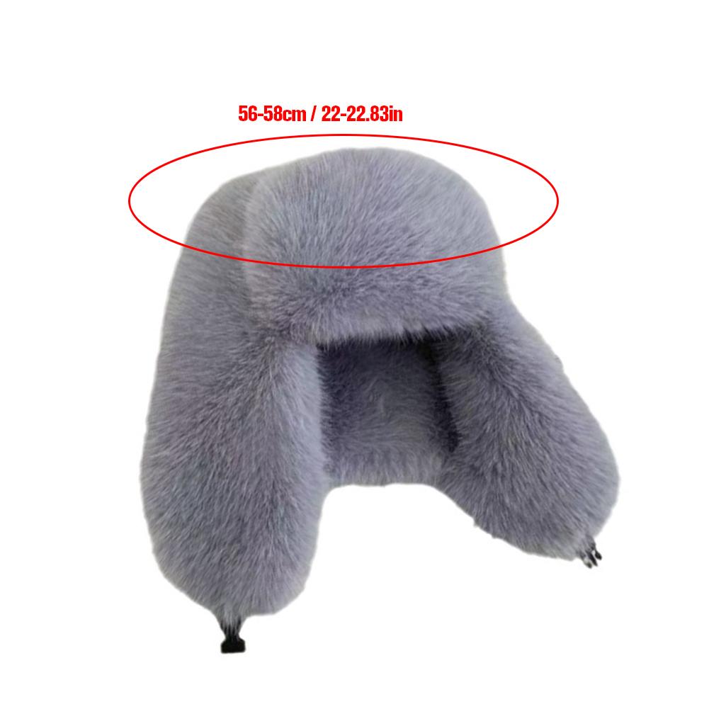 Windproof Warm Earmuffs Faux Fur Bomber Hat For Men And Women Thickened Russian Earflap Protection  5