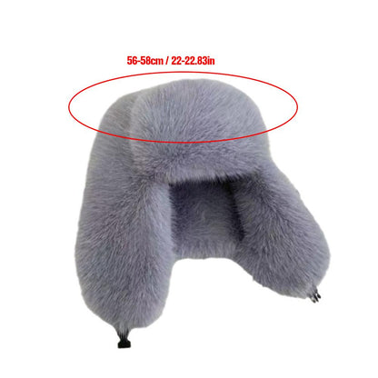 Windproof Warm Earmuffs Faux Fur Bomber Hat For Men And Women Thickened Russian Earflap Protection  5