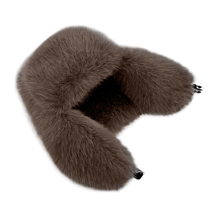 Windproof Warm Earmuffs Faux Fur Bomber Hat For Men And Women Thickened Russian Earflap Protection  7