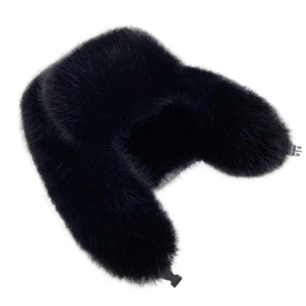 Windproof Warm Earmuffs Faux Fur Bomber Hat For Men And Women Thickened Russian Earflap Protection  8