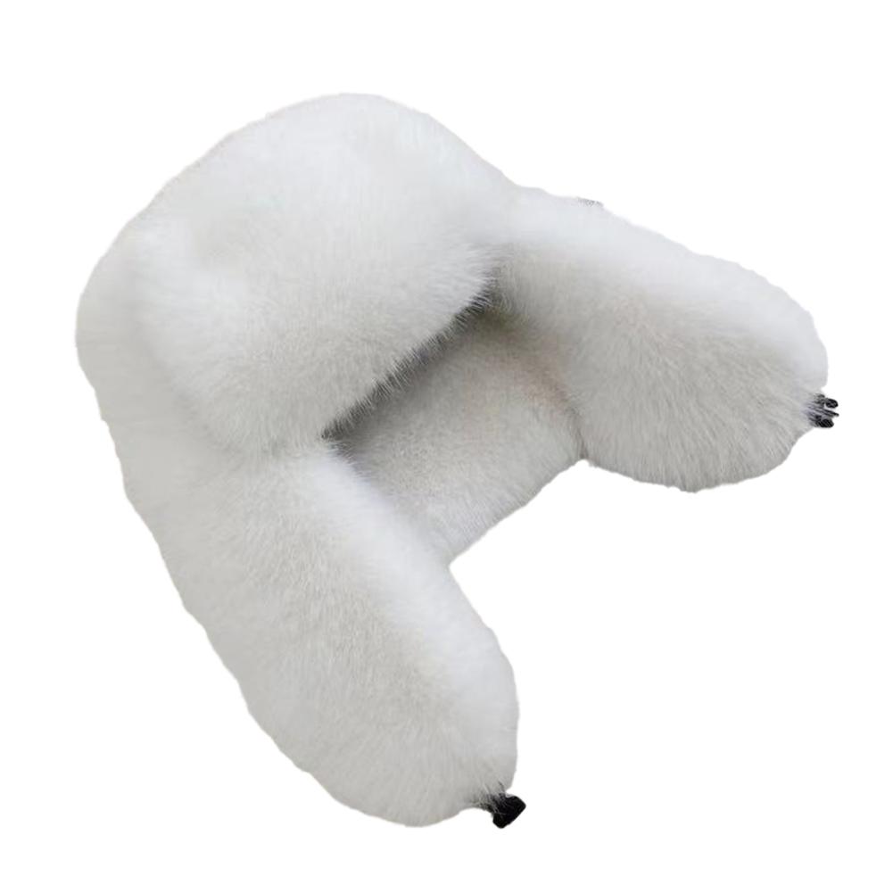 Windproof Warm Earmuffs Faux Fur Bomber Hat For Men And Women Thickened Russian Earflap Protection  9
