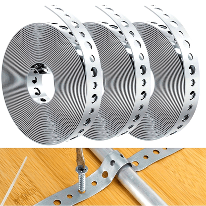 Galvanized Steel Tape Roll, Pre Punched Multi Slot Metal Tape, Pipe Support and Sheet Metal Work Strap