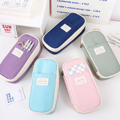 Big Capacity Pencil Case For Office College School Storage Large Pouch Holder Box Organizer For Tee