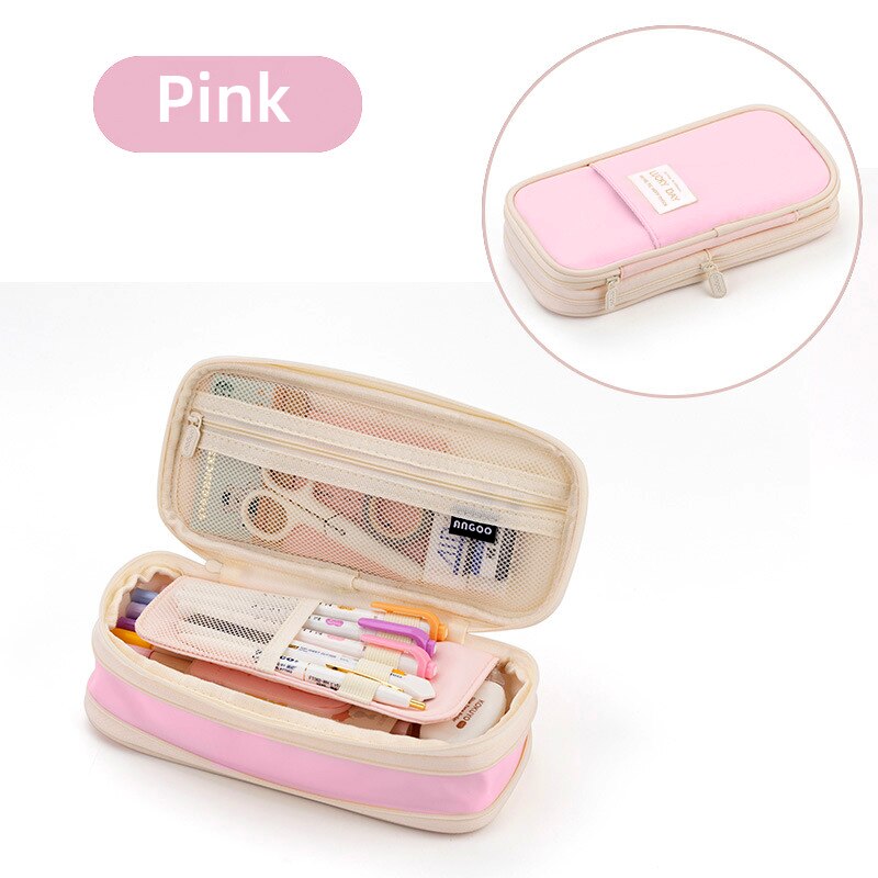 Big Capacity Pencil Case For Office College School Storage Large Pouch Holder Box Organizer For Tee