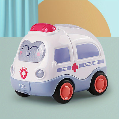 Pull Back Cars For Toddlers Police Car Ambulance Fire Truck Taxi With Lights And Sound 5