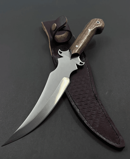 Custom Camping Knife | Engraved 4116 Stainless Steel Full Tang Blade + Walnut Handle | 12.2" Outdoor Survival Knife