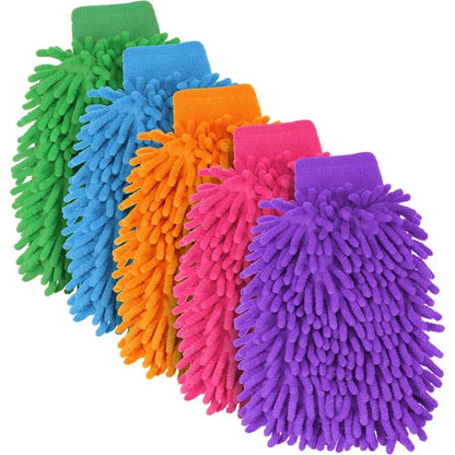 Double Sided Microfiber Cleaning Glove Mitts For Home Dusting And Car Wash 1