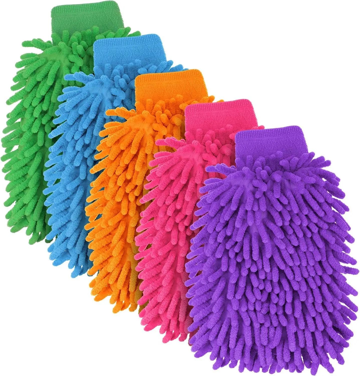 Double Sided Microfiber Cleaning Glove Mitts For Home Dusting And Car Wash 9